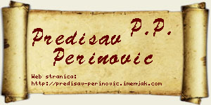Predisav Perinović vizit kartica